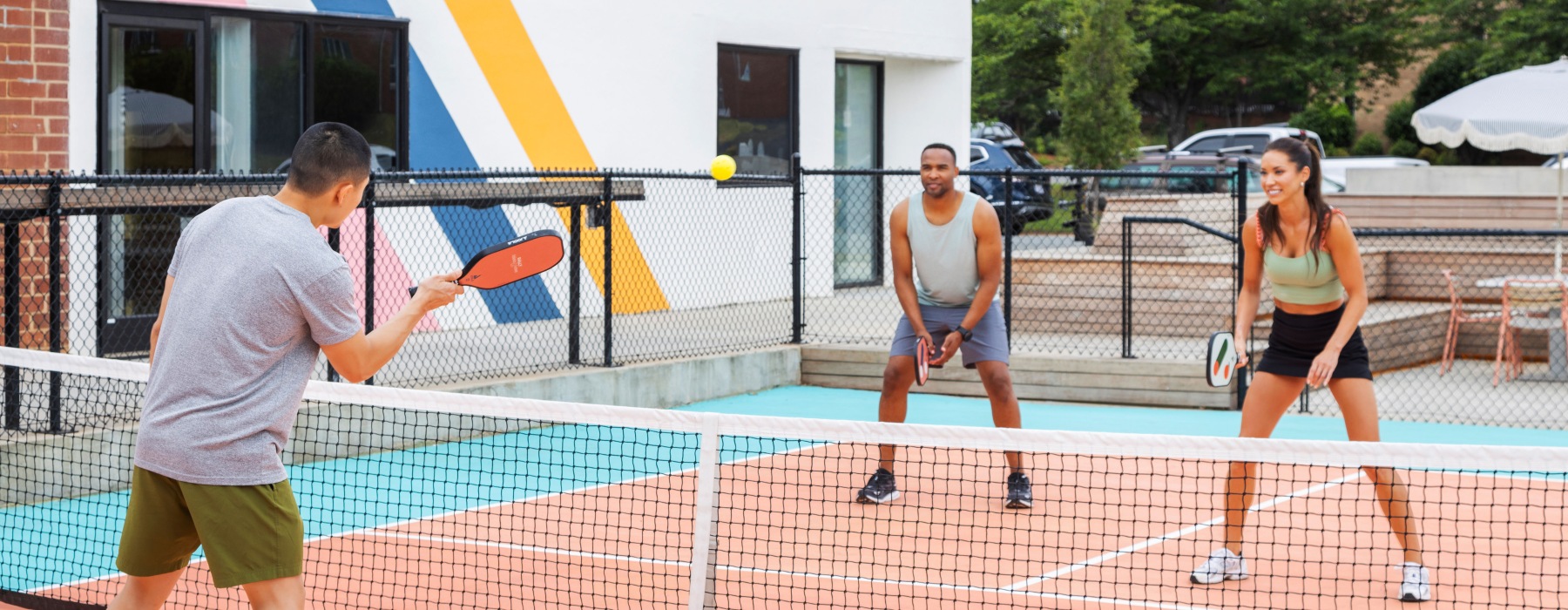 people playing tennis