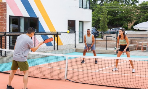 people playing tennis